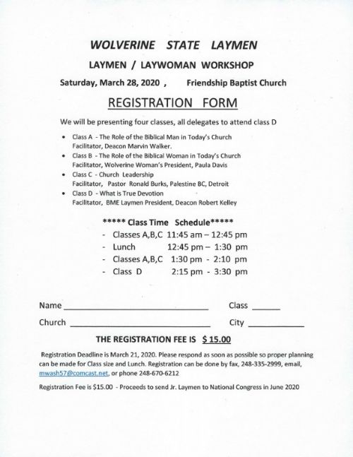 Metropolitan Laymen support the Wolverine State Laymen and Laywoman Workshop